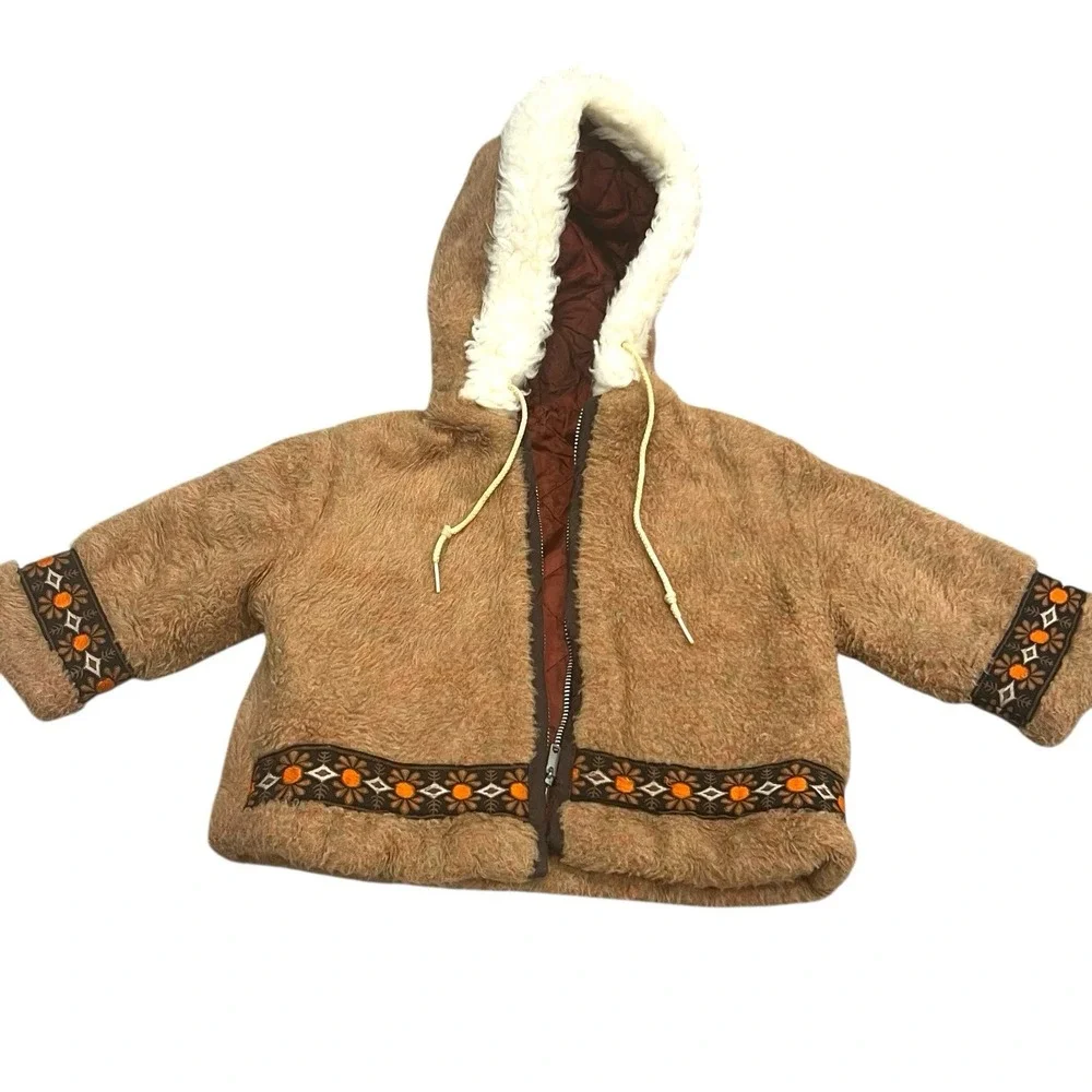 Vintage Midcentury‎ Child's Coat VTG KIDS 50s 60s 70s 2T 3T Swiss Alaskan Viking